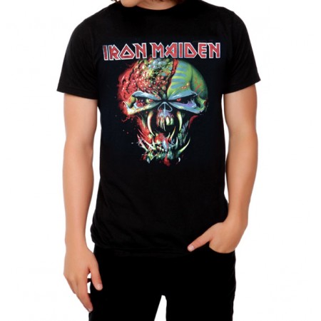 Мъжка тениска Iron Maiden в черен цвят The Final Frontier