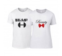 Комплект тениски с надписи Beauty & Beast