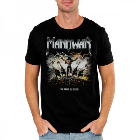 Мъжка тениска Manowar The Lord of Steel, черна