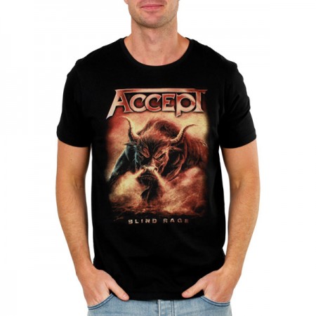 Тениска Accept Blind Rage, черен цвят