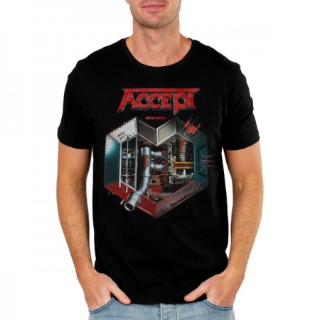 Тениска Accept Metal Heart, черна